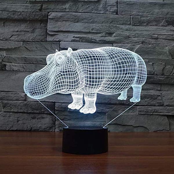 3D Modell Visuell Optisk Illusjon 7 Fargeendring Berøringsbryter