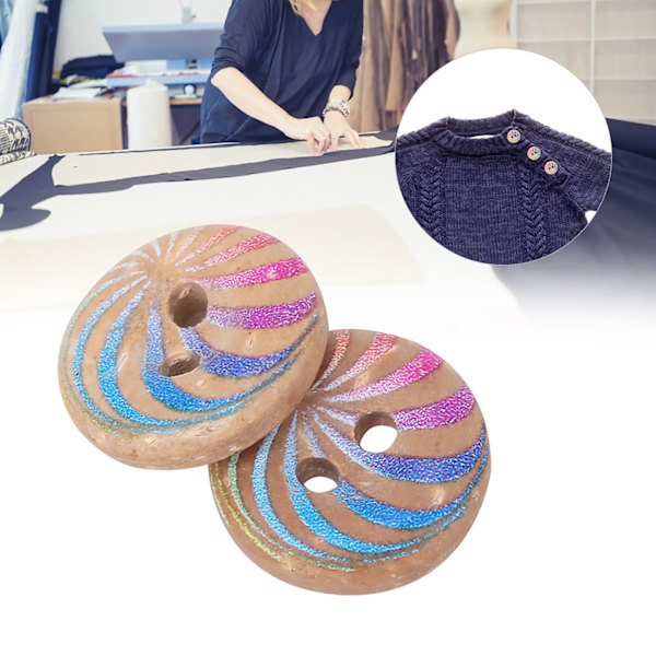 100 stk. knapper i naturlig kokosnøddeskal, tegneserie, børnetøjsdekoration, tilbehør 11mm17