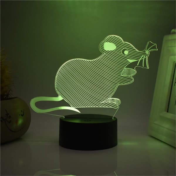 3D Illusion Natlamper til Børn Dyremodel Legetøj Jul