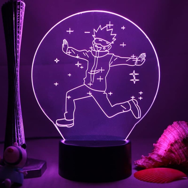 CLYARTPSAnime Jujutsu Kaisen LED-lampa Satoru Gojo för Kid Be