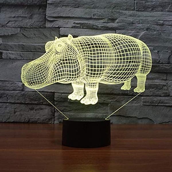 3D Modell Visuell Optisk Illusjon 7 Fargeendring Berøringsbryter