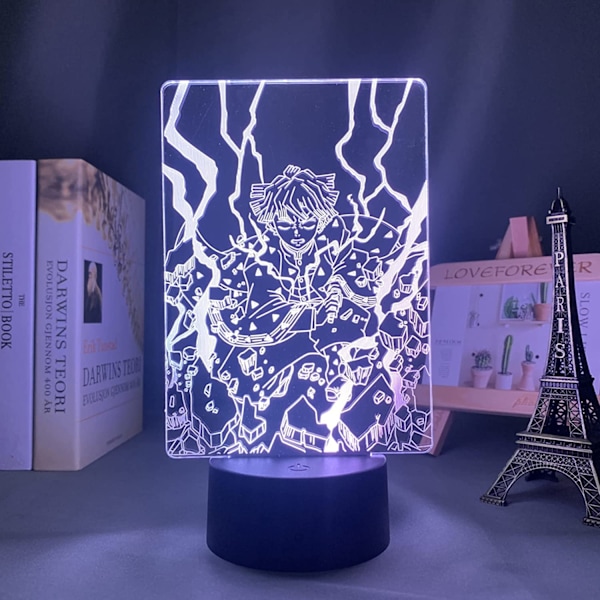 Demon Slayer Kamado Nezuko 3D Illusions nattlampe, Kreativ 3D Japansk Anime Lampe - Ideell gave til hjemmet