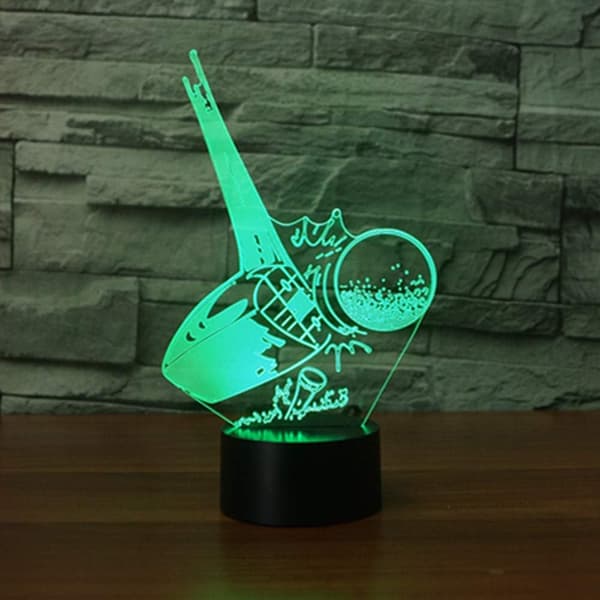 Abstrakt Hjemmedekorasjon Kreativ 3D Illusionslampe LED Nattelys