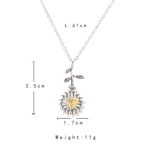 Solrosblommor Öppningsbar Husdjursurna Hänge Halsband Halsband