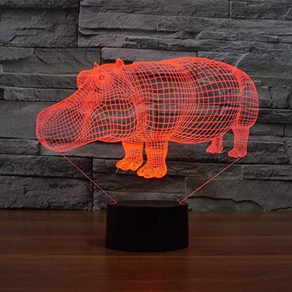 3D Modell Visuell Optisk Illusjon 7 Fargeendring Berøringsbryter