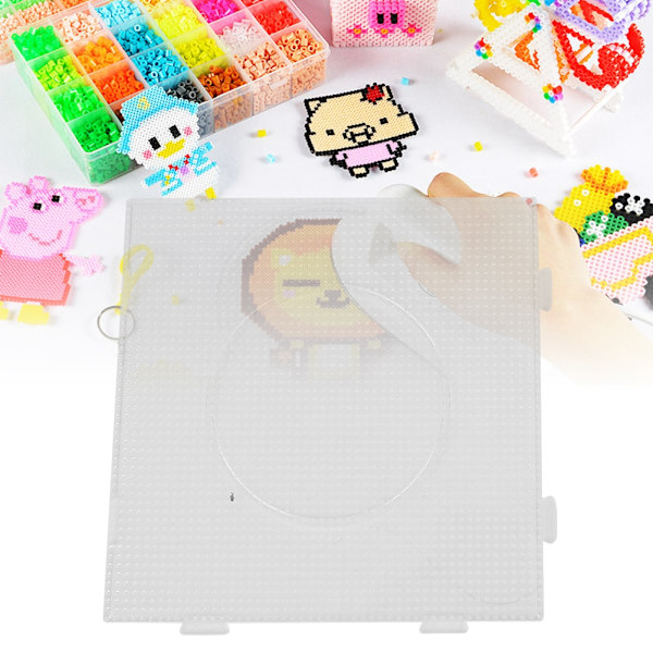 Transparent geometrisk pluggtavla mall barn leksaker för 2,6 mm Perler pärlor Big Square