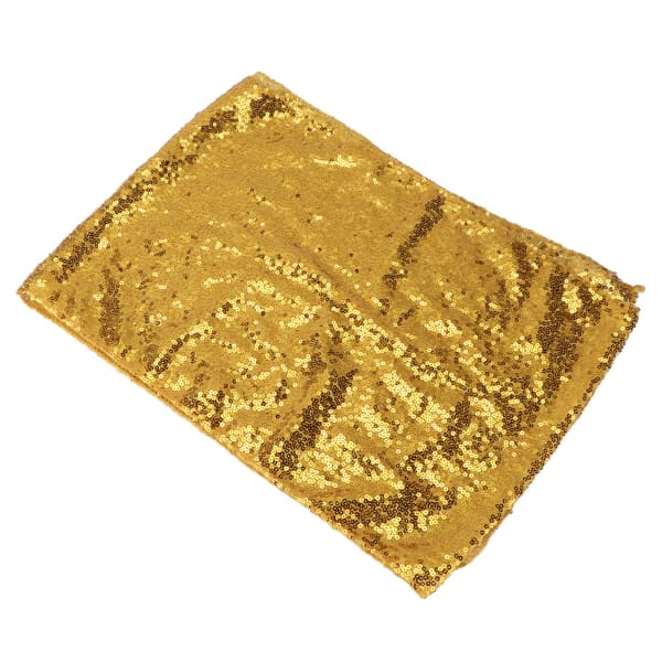 Guld paljett duk stretchig elastisk 2 färger vacker praktisk bröllopsduk för fester dekoration guld