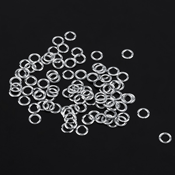 5mm Metall Öglor Brickor Hål Öglor Scrapbooking Läderhantverk (Silver)