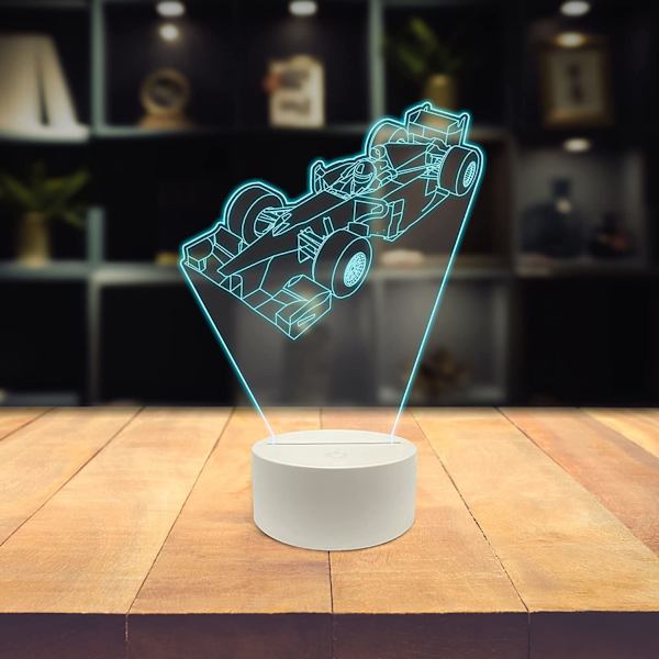 Sport 3D LED-bordslampa, Rally Car Race Tournament World Cha