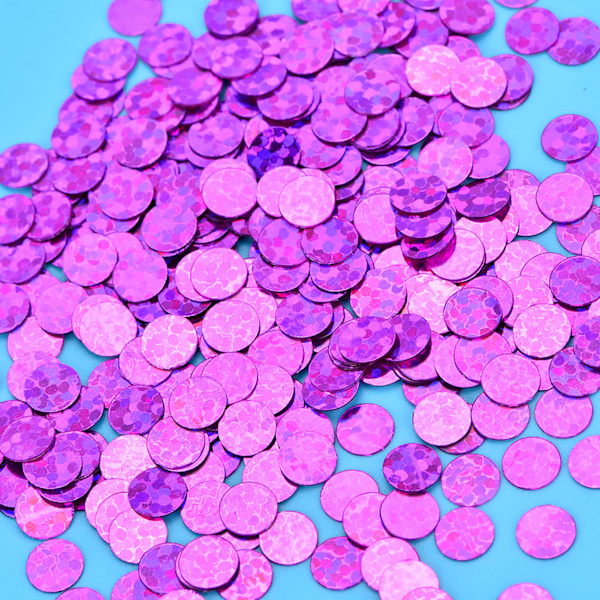 50G DIY PVC ei reikää pyöreä paljetti lava häävaatteet tarvikkeet (Laser Rose Red 2mm)