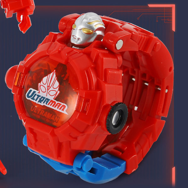 Deformation Watch Muovinen Elektroniset Komponentit Sarjakuva Projektio Robot Rannekello Pojille Tytöille Type 2