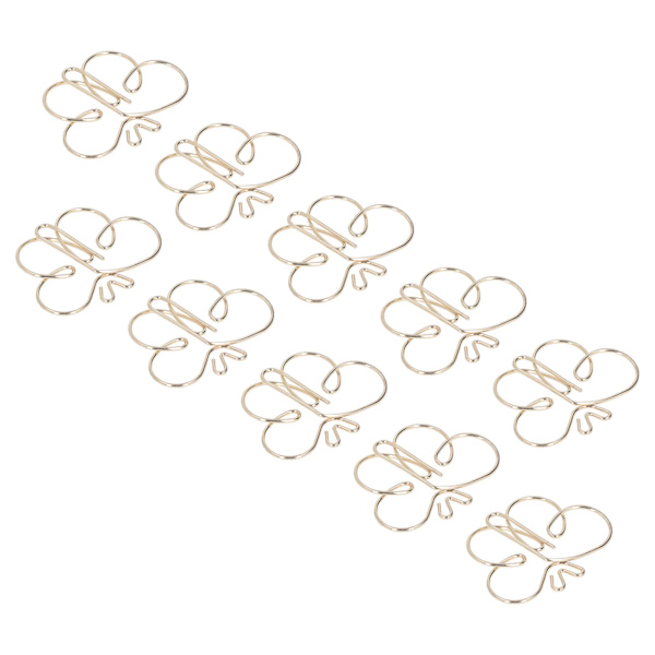 50 stk. Gyldne Sommerfugle Papirclips Galvaniseringsproces Anti-Rust Dyreformer Papirclips Antislip Små Papirclips