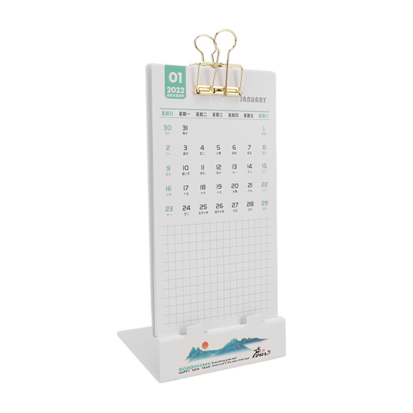 2022 Skrivebords Kalender Enkelt Design Tiger År Blank Overflade Robust Holdbar Bred Anvendelighed Mini Kalender 2022