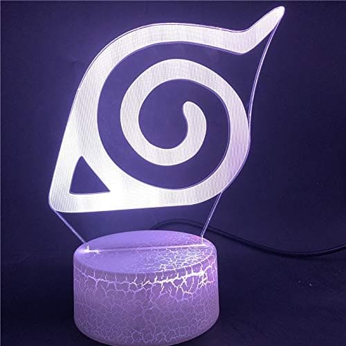 Naruto Kakashi Uchiha Sasuke 3D Illusjon Nattlys Lampe Sm