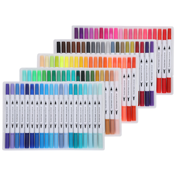 Maleri Akvarel Markører Assorterede Farver Blød FineLiner Tip Dual Pensel Kunst Tilbehør(STBG100 Farve )