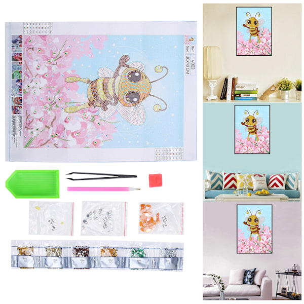 DIY-timanttimaalaus Mehiläiskuvio Timanttimaalaus Kirjontakuva Koristelusetti