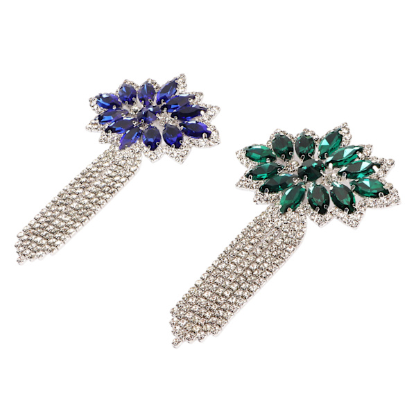 2 st kristallglas strass brosch 2 färger fashionabla dekorativa kristallglas strass tofs brosch stift för man kvinna