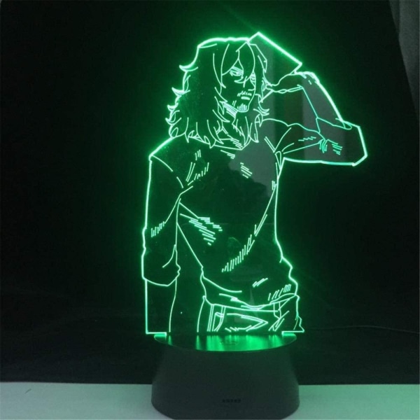 USB 3D LED Natlampe My Hero Academia SHOUTA AIZAWA 16 Farve Touch-Knap Dekoration Optisk Bord Natlys Belysning Skrivebordslampe
