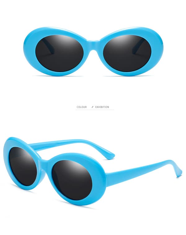 Hvide Clout Goggles Solbriller Kvinder Mænd Retro Ovale Solbriller