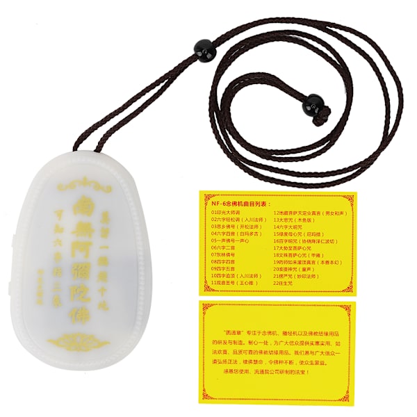22 i 1 Buddha sangspiller Mini oppladbar buddhists sangspillingsmaskin Hvit
