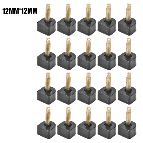20 st höga klackar spets svart TPU järn U-typ skor reparation ersättningssatser tillbehör606A(12MMx12MM)