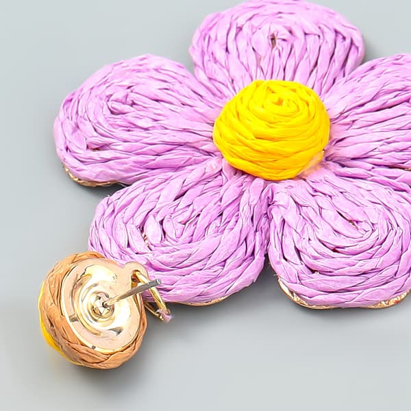 Raffia Øreringe Hot Pink Sommer Øreringe til Piger