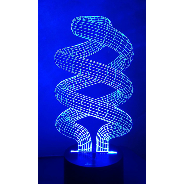 Spiral Tornado 3D Nattlampa LED Illusion Lampa Sängbordsskrivbord