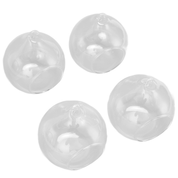 4 st mini glasvas med rep DIY handcraft tjock okrossbar klar vaser för bröllop bakgrundsdekoration