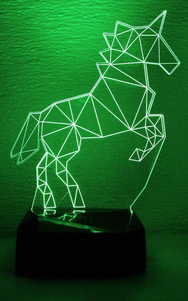 3D Natlampe 9'' Lampe Touch-Switch LED 7 Farver Dekor/Indo