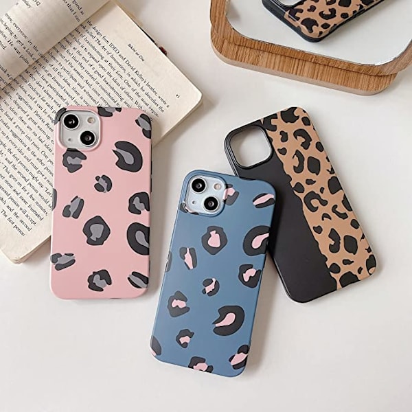 Kompatibel med iPhone 13 Fodral Söt, Leopard Skyddande Skal