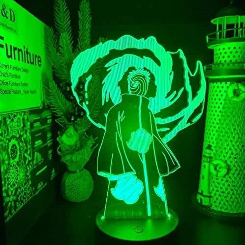 Adiqecg 3D nattljus Illusion dekor presenter jul Obito