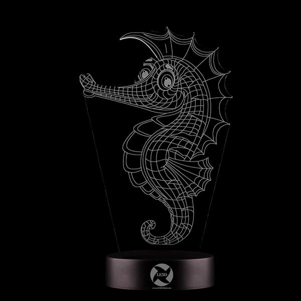 3D Optisk Illusions Natlampe - 7 LED Farveskiftende Lampe