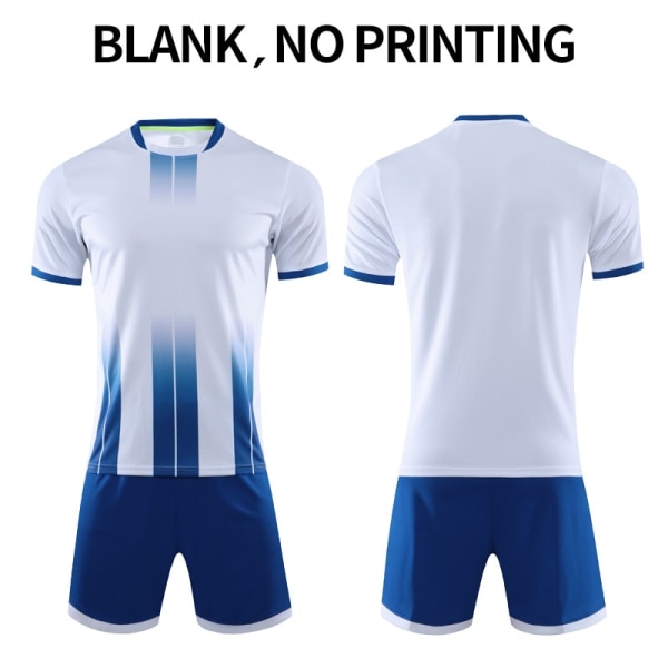 Anpassade fotbollströjor för män 100 % polyester fotbollströjor klubblagsträning fotbollskläder uniform set för vuxna 6316 White 2XL