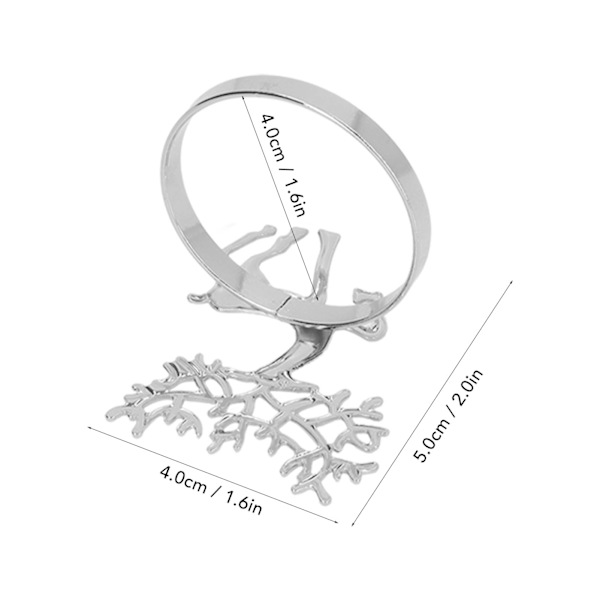Jule Serviet Ring Elegant Dekorativ Metal Hjorte Serviet Ring Holder til Bryllupsfest Daglig 10stk Silver