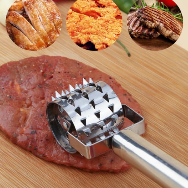 Rostfritt stål köttmörare stark rulle biff kyckling klubba hammare wit