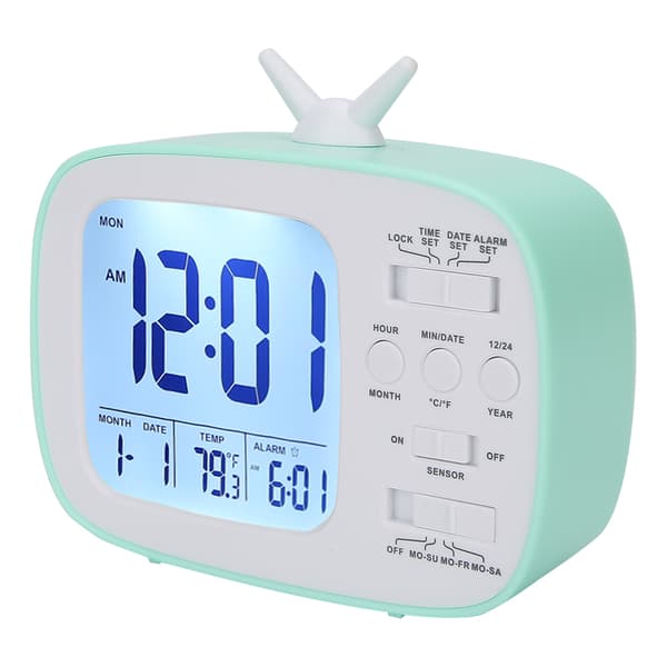 Smart väckarklocka Multifunktionell LED Digital Display 12/24 Timmars Växling Hushåll Sovrum TillbehörGrön