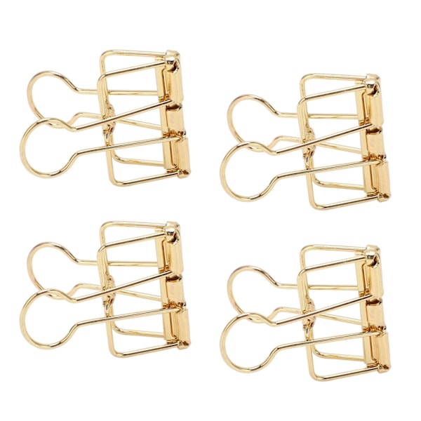 50 stk. Binder Clips 32mm Metal Stærke Klemkraft Hule Papir Binder Clips til Kontor Skole Hjem Guld