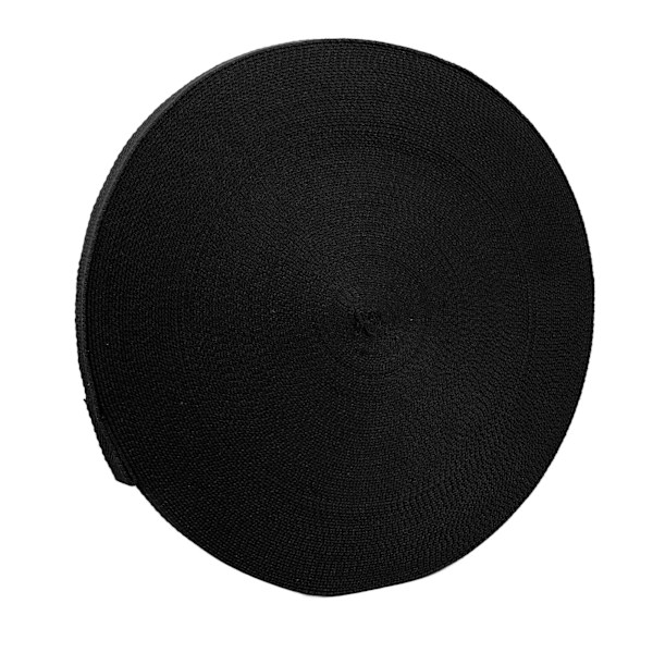 Vävband 50 meter 1 tum bred 0,08 tum tjock ren färg elastisk medeltung vävband för hantverk DIY reparation svart 1 tum bred 0,08 tum tjock