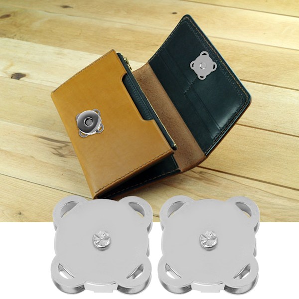 10 stk./sæt Metal Magnet Spænde Snap Fasteners Knapper DIY Tøj Taske Tilbehør (Klar Hvid)