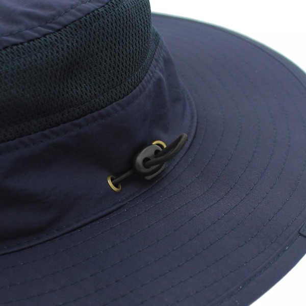 Hatt för män med solskydd UPF 50+ bred brätte hinkhatt vindtät fiske Navy Blue