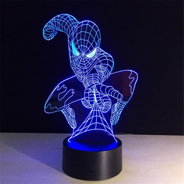 3D Natlampe Optisk Nyhed Illusion LED Lys Smart Touch