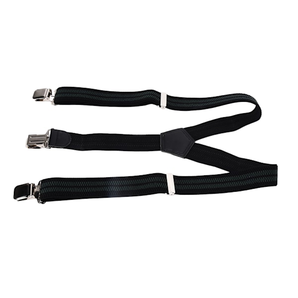 Herr Suspender Stark Fixering Justerbar Vacker Praktisk Fashionable Metallklämma Bred Suspender för Formell FestGrön