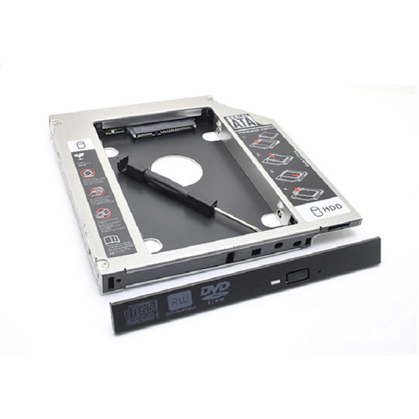 12,7 mm bærbar SATA3 optisk drev harddisk bay SSD solid state drev beslag