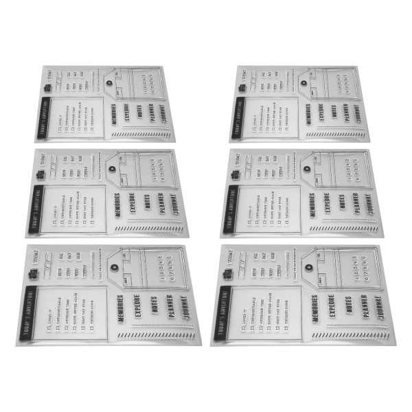 6 STK klare stempel dekorative stempler for kortlaging DIY Scrapbooking Album Paper Crafts T1993