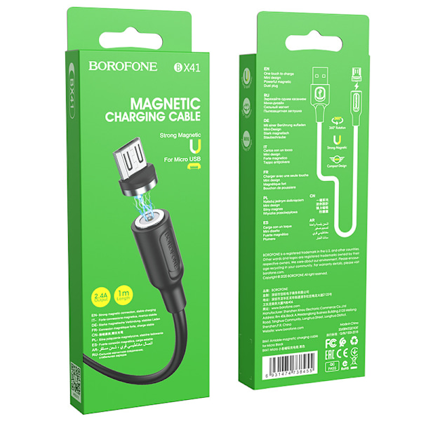 Borofone BX41 magnetisk laddningskabel lämplig för Android