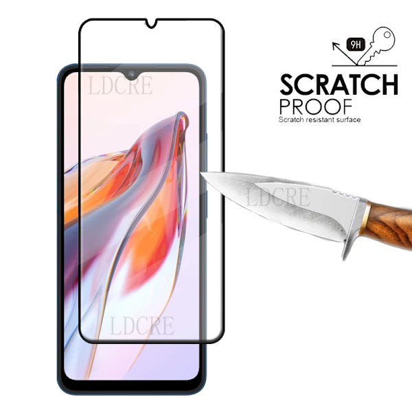 6-i-1 För Redmi 12C Glas För Xiaomi Redmi 12C Härdat Glas Full Cover 9H HD Skärmskydd För Redmi 12 C 12C Lins Glas