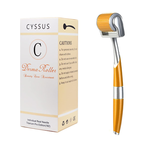 Ammattimainen Derma Roller Titaani Yksittäinen Oikea Neula 192 Mikro Neulaa Kosmeettinen Mikrohiontainstrumentti Mikroneulaus - Säilytyskotelo & Manu 0.25