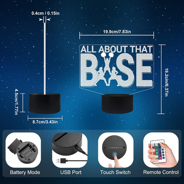 All About That Base Cheerleading Natlampe, Cheer Gaver til