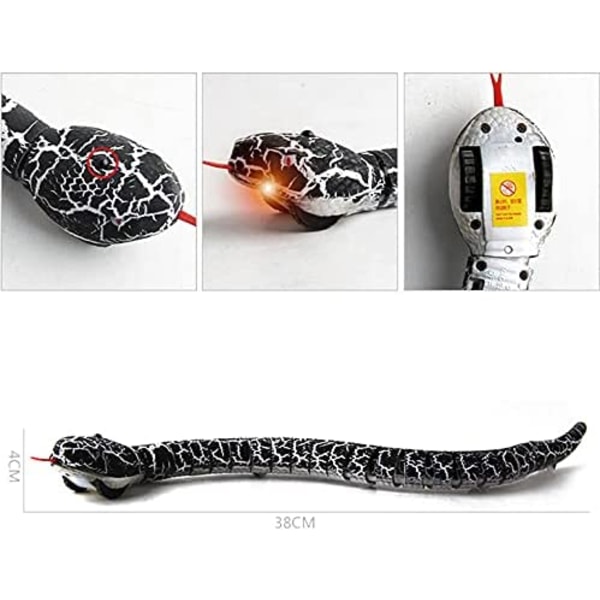 Fjernbetjening Snake Realistisk RC Snake Legetøj, Infrarød Remot