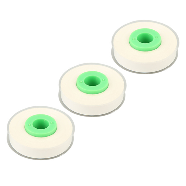 3 ruller etiketmaskintape Hver 26,2ft længde 9mm bredde Rivbestandig PET etiketmaskintape Refills til MAX LM 370 380 390 Hvid